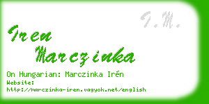 iren marczinka business card